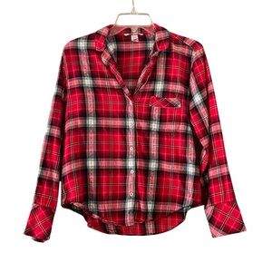 Victoria’s Secret XS Women’s Red Plaid Button Down Shirt